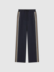 Reiss Trousers | Odell Wide Leg Pull On Trousers Navy - Women