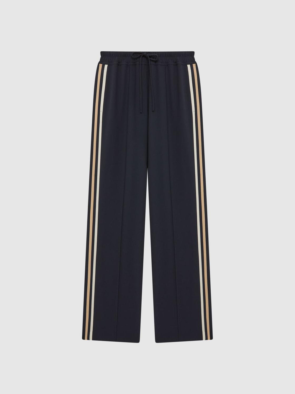 Reiss Trousers | Odell Wide Leg Pull On Trousers Navy - Women