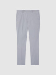 Reiss Trousers | Pause Slim Fit Puppytooth Chinos Soft Blue - Men