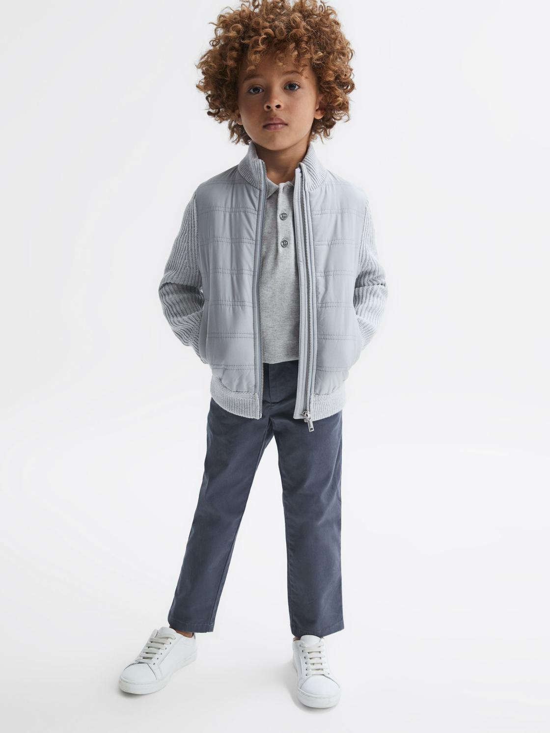 Reiss Trousers | Pitch Slim Fit Casual Chinos Bright Airforce - Children
