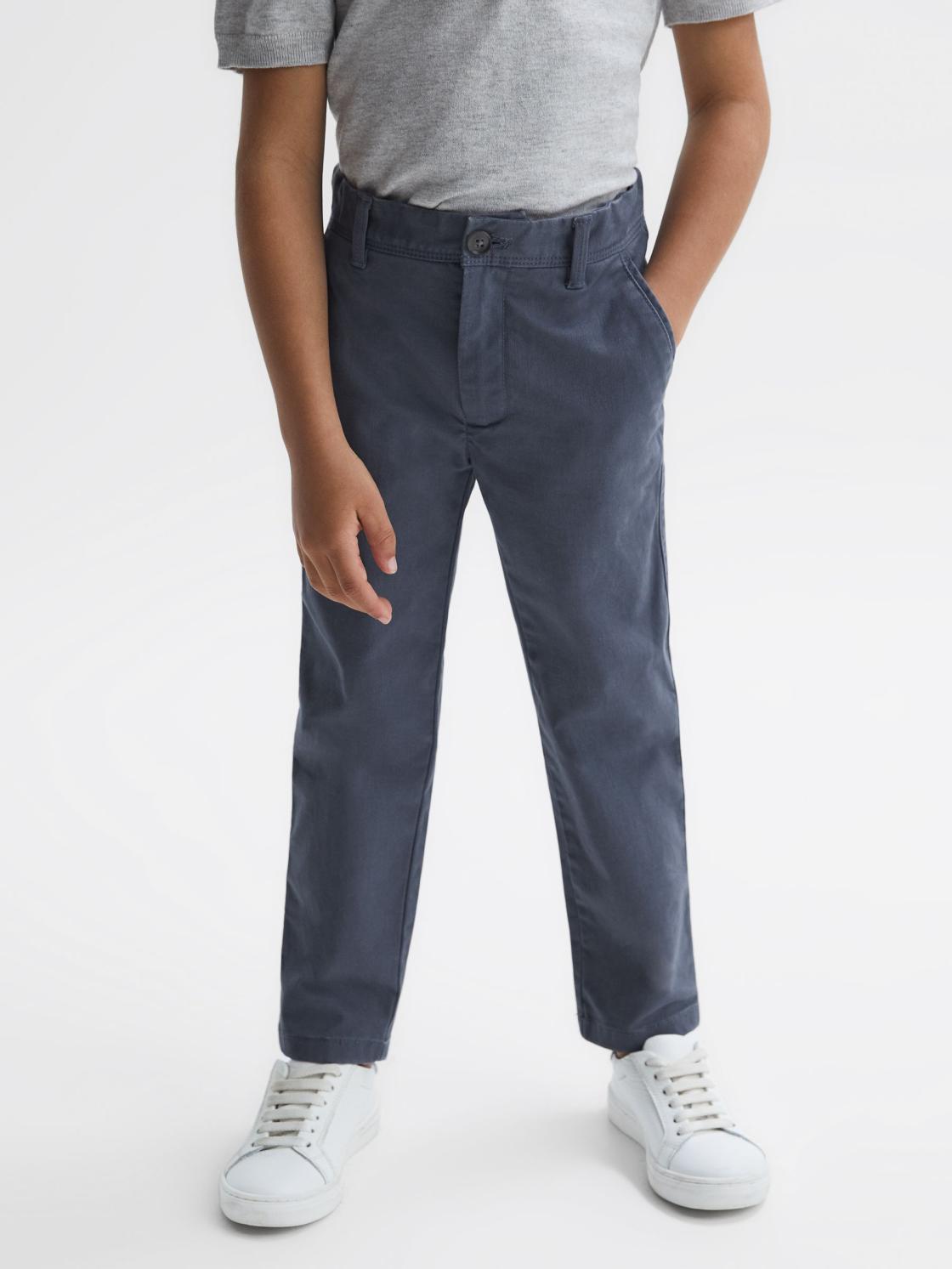 Reiss Trousers | Pitch Slim Fit Casual Chinos Bright Airforce - Children