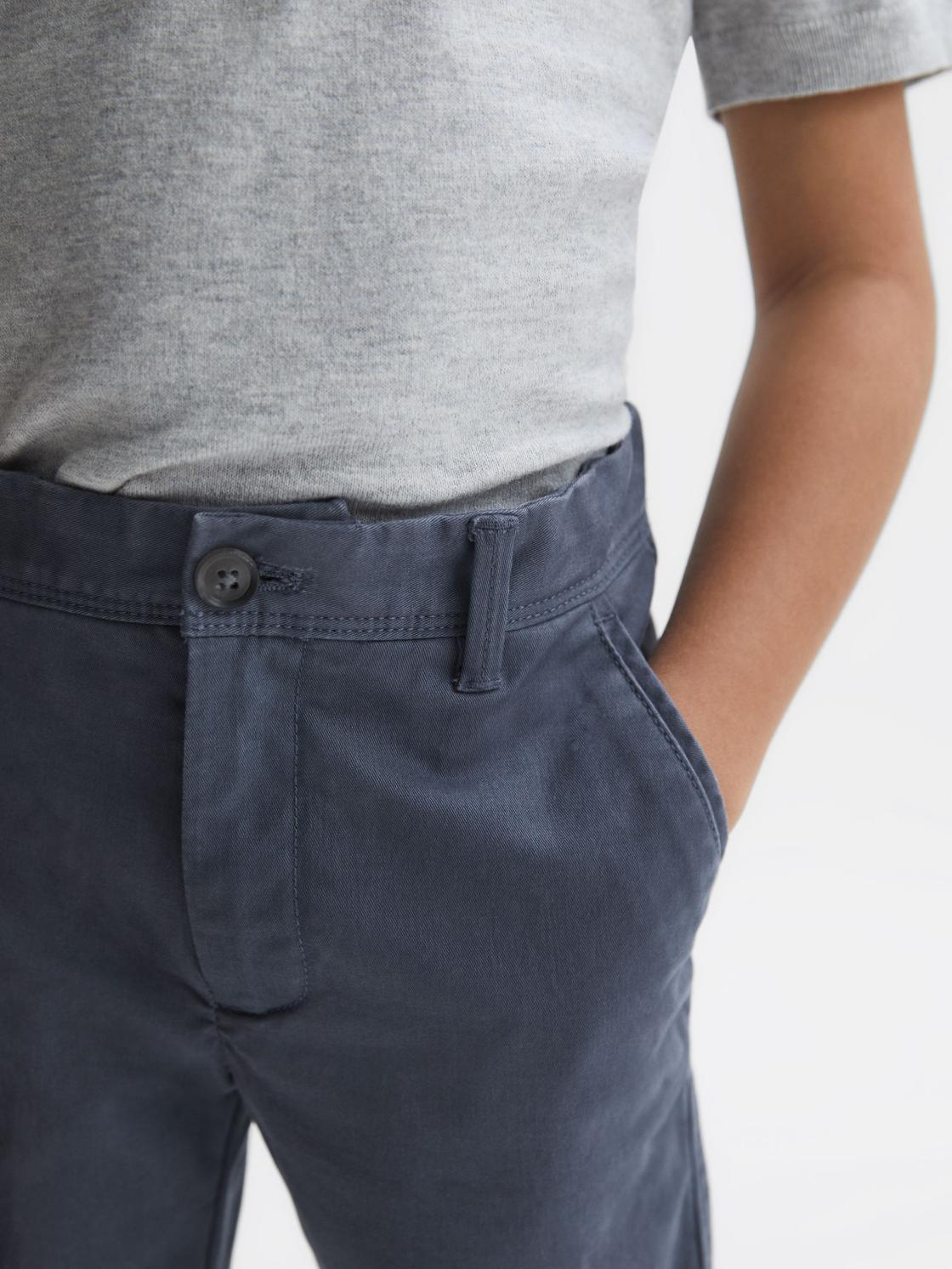 Reiss Trousers | Pitch Slim Fit Casual Chinos Bright Airforce - Children