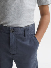 Reiss Trousers | Pitch Slim Fit Casual Chinos Bright Airforce - Children