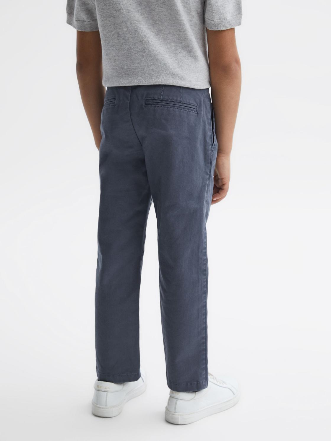 Reiss Trousers | Pitch Slim Fit Casual Chinos Bright Airforce - Children