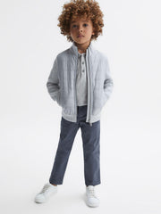 Reiss Trousers | Pitch Slim Fit Casual Chinos Bright Airforce - Children