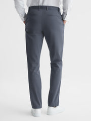 Reiss Trousers | Pitch Slim Fit Washed Chinos Airforce Blue - Men