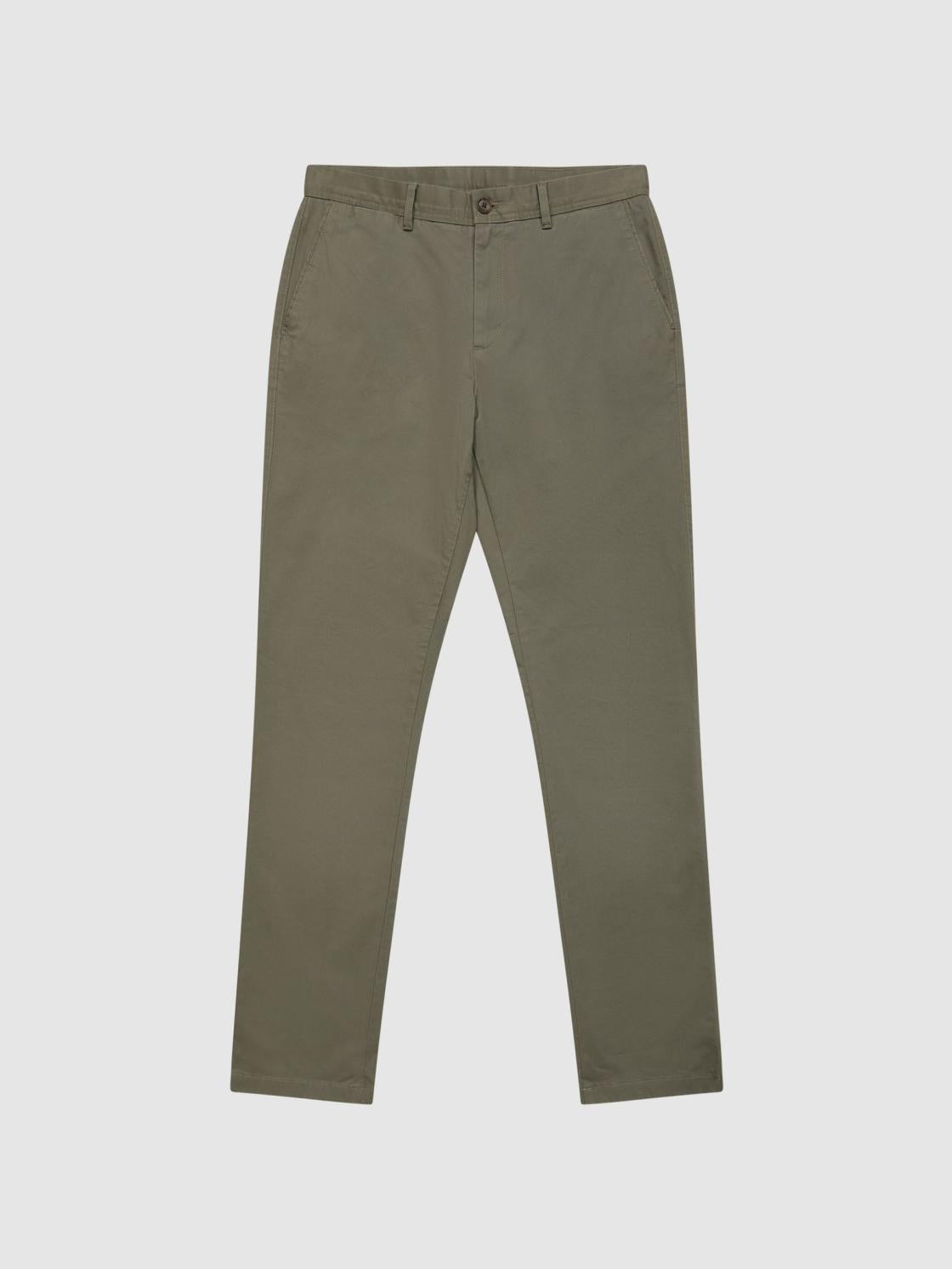 Reiss Trousers | Pitch Slim Fit Washed Chinos Khaki - Men