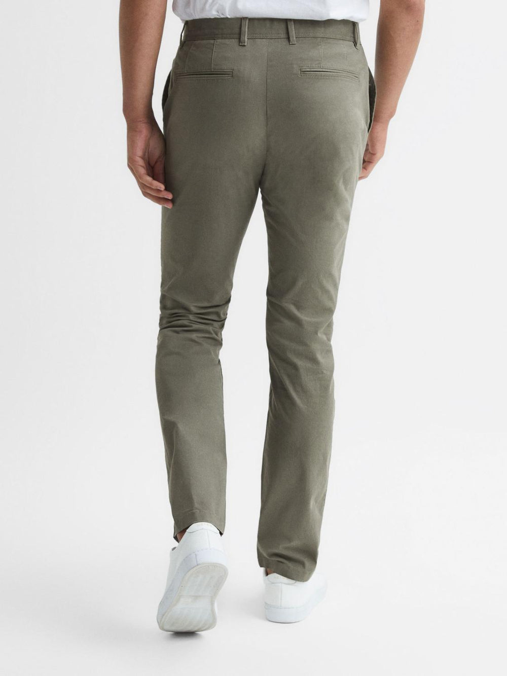 Reiss Trousers | Pitch Slim Fit Washed Chinos Khaki - Men