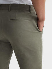 Reiss Trousers | Pitch Slim Fit Washed Chinos Khaki - Men