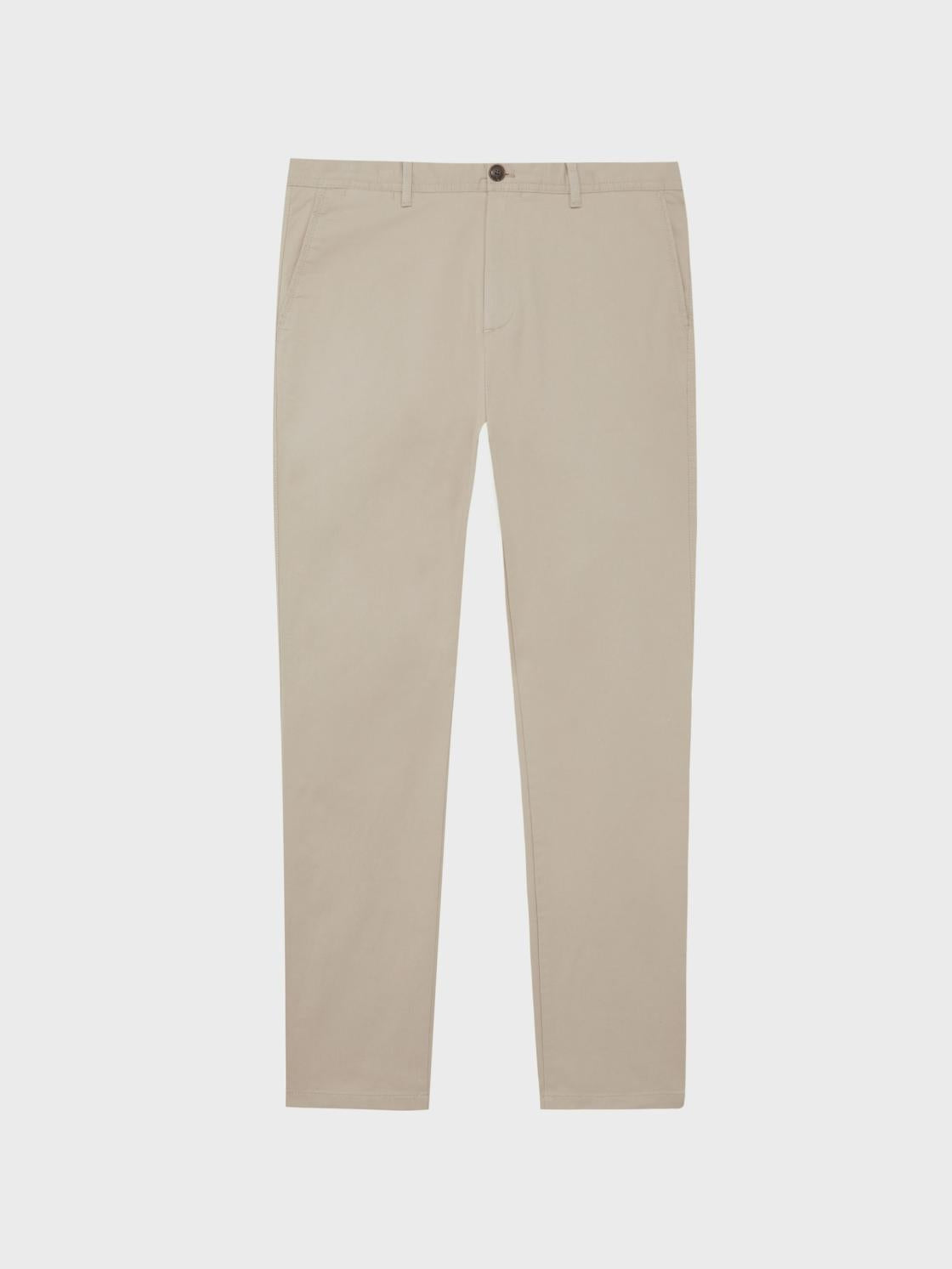 Reiss Trousers | Pitch Slim Fit Washed Chinos Stone - Men
