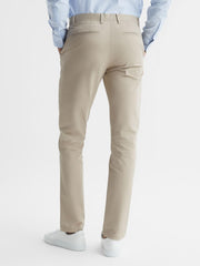 Reiss Trousers | Pitch Slim Fit Washed Chinos Stone - Men