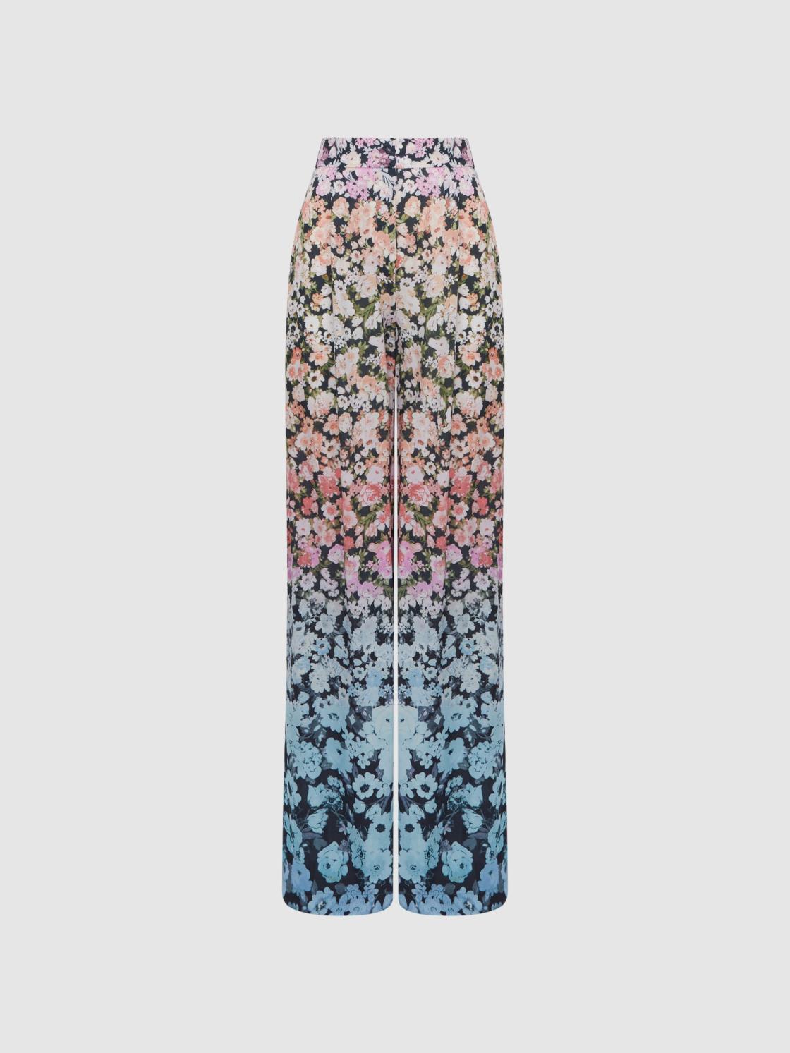 Reiss Trousers | Serena Floral Print Wide Leg Trousers Multi - Women