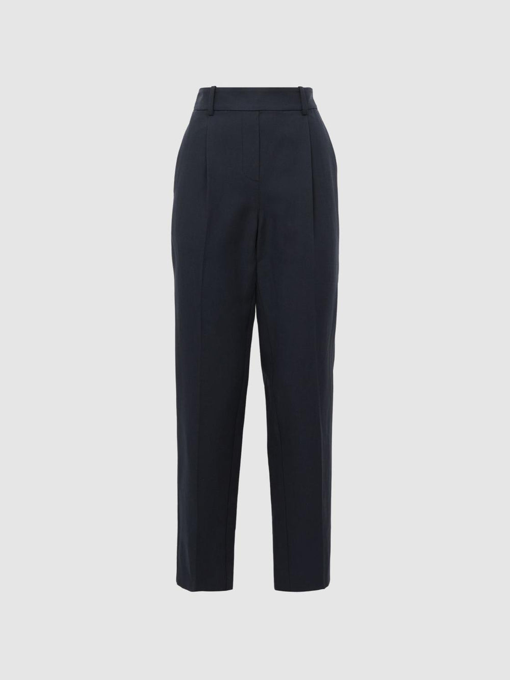 Reiss Trousers | Shae Taper Tapered Linen Trousers Khaki - Women