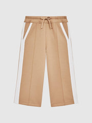 Reiss Trousers | Tegan Jersey Side Stripe Trousers Camel - Children
