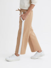 Reiss Trousers | Tegan Jersey Side Stripe Trousers Camel - Children