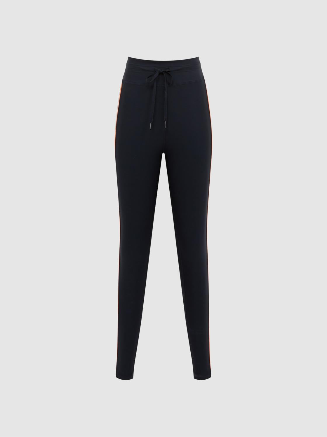 Reiss Trousers | Tempo The Upside Side Stripe Drawstring Leggings Navy - Women