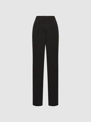 Reiss Trousers | Theo Wide Wide Leg Side Stripe Trousers Black - Women