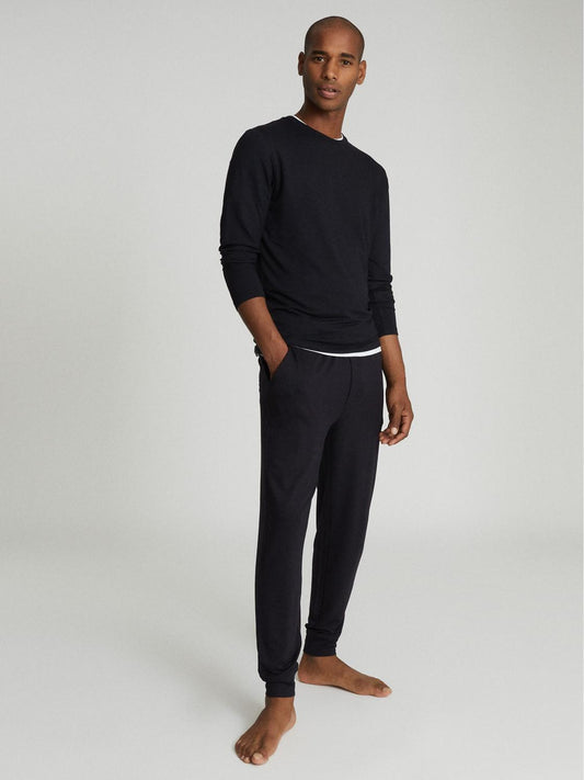 Reiss Trousers | Ward Jersey Tracksuit Joggers Charcoal - Men