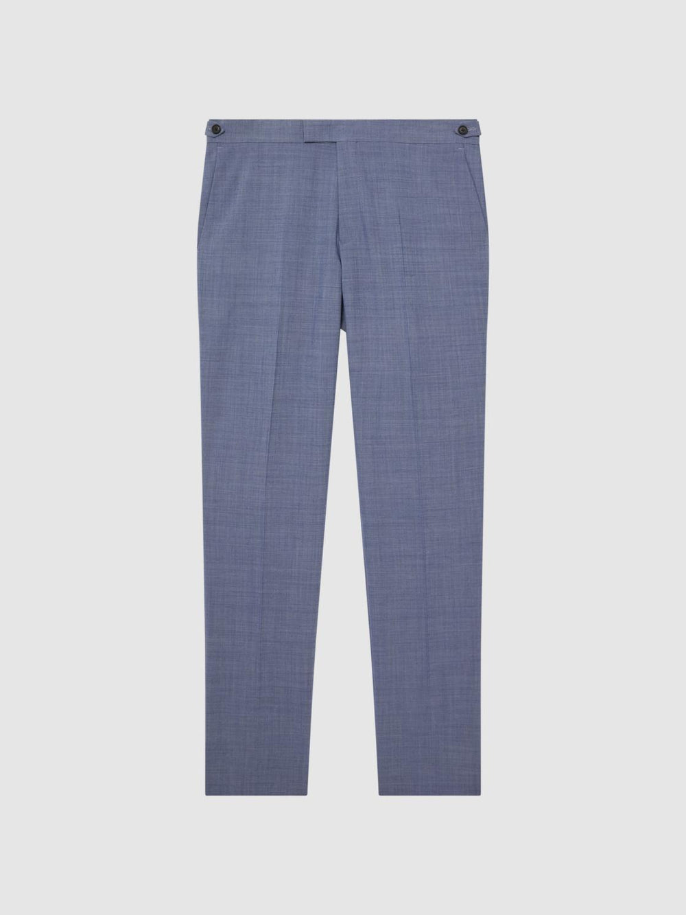 Reiss Trousers | Wish Slim Fit Wool Blend Trousers Soft Blue - Men